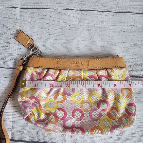 Coach Vintage Leah Signature Op Art Muti-color CC Shopper Tote #13142 & Wristlet - Picture 15 of 16